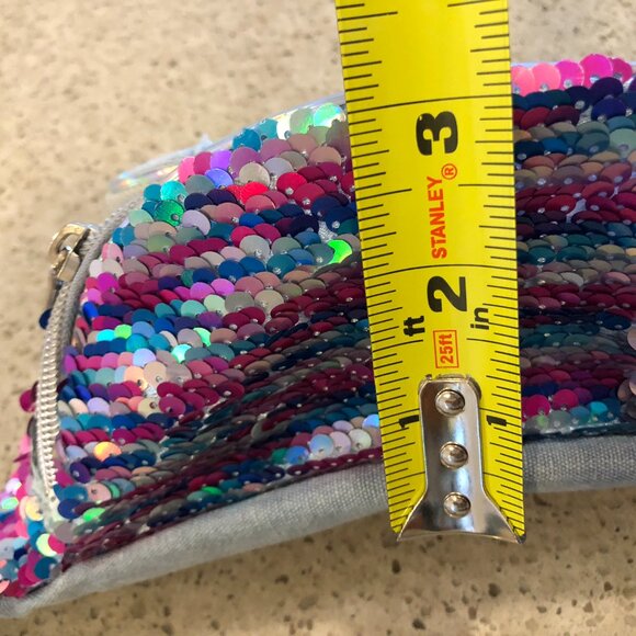 Justice Denim Flip Sequin Belt Bag Unicorn - Picture 13 of 14